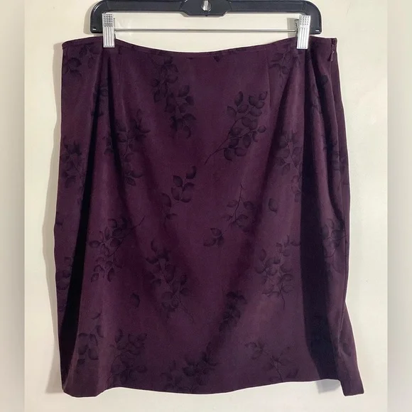 Vtg Y2K Whimsigoth Dark Floral Short Skirt Size 16 Fairy Grunge Witchy Fall Vamp - Picture 4 of 11